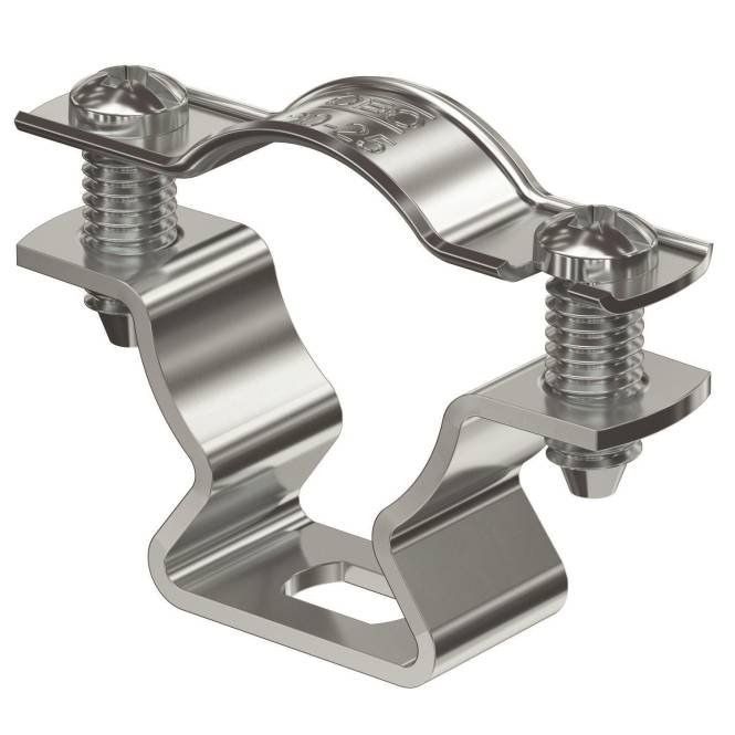 OBO ASL 733 25 ALU Abstandschelle m.Langloch 20-25mm Alu 1362818 (Inhalt 1 Stück)