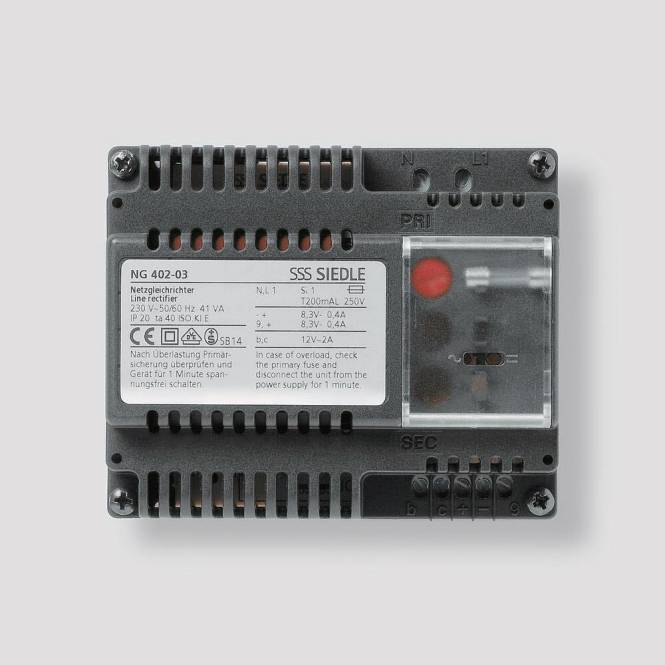 SIED Netzgleich-Richter NG402-03 alt NG402-02 033590 Install.Baumaterial Hauskomm/Batt/Sicher