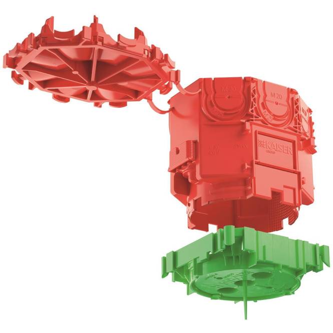 Kaiser Betonbau B 1265-11 Decken-Verbindungsdose 2-teilig (Inhalt 1 Stück) Install.Baumaterial