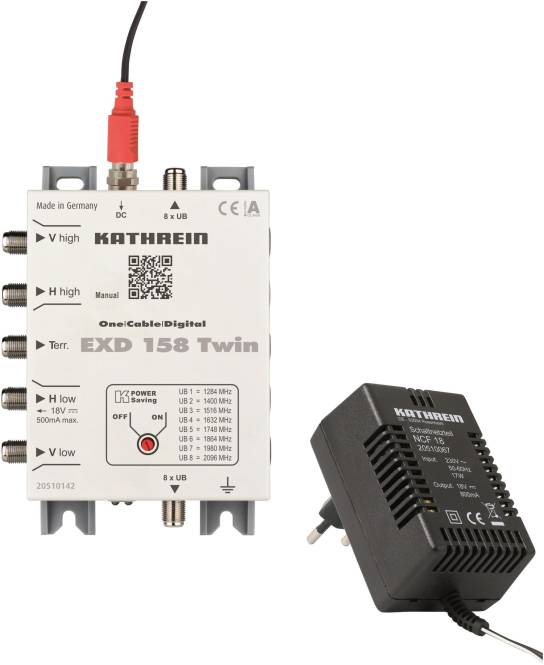 KATH Einkabel-Multischalter EXD 158 Twin 5-862 u.950-2150MHz Install.Baumaterial Antennen