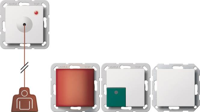 GIRA 291403 Notrufset System 55 Reinweiß glänzend Install.Baumaterial Hauskomm/Batt/Sicher