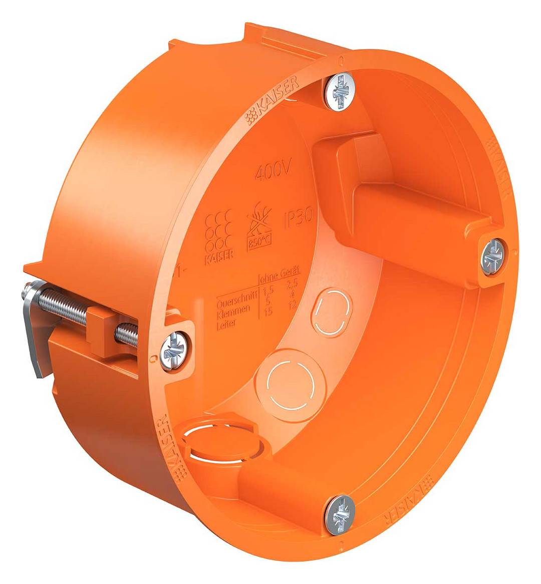 Kaiser Hohlwand Gerätedose 9061-01 f.dünne Beplankung h=34 mm (Inhalt 1 Stück) Inst.Dosen