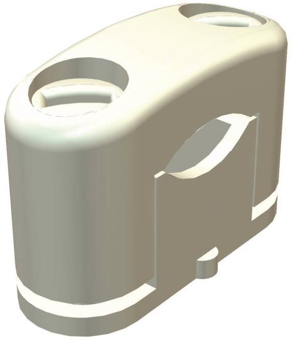 OBO 3081 LGR SOM-Schelle 15-25mm PS lichtgrau RAL7035 2124254 (Inhalt 1 Stück) Install.Baumaterial