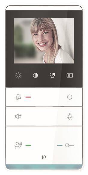 TCS TASTA 3,5 Video- IVW5110-0145 Innenstation AP Weiss/Schwarz (SW Rahmen Install.Baumaterial