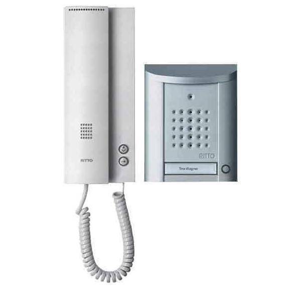 Ritto Entravox Komplettpaket 1WE 1841120 silber Install.Baumaterial Hauskomm/Batt/Sicher