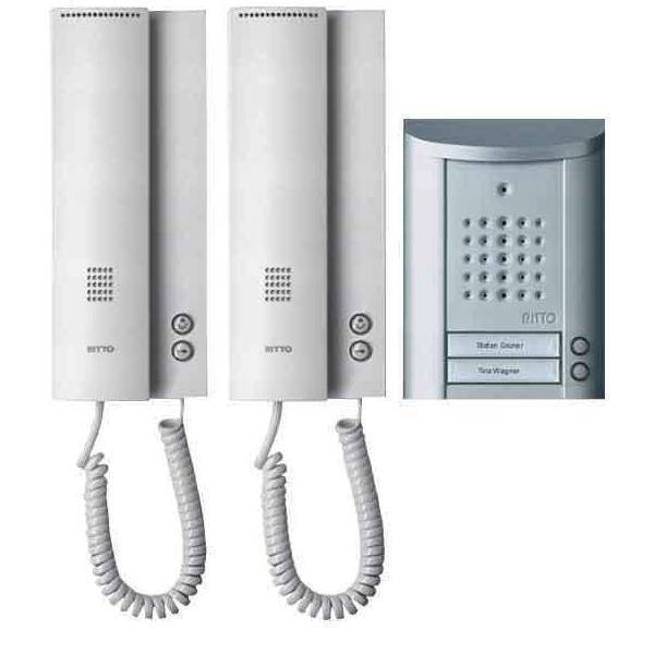 Ritto Entravox Komplettpaket 2WE 1841220 silber Install.Baumaterial Hauskomm/Batt/Sicher