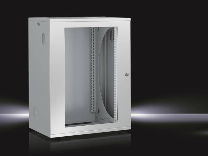 Rittal FlatBox 700x1025x700mm DK 7507220 21HE 19z Montagerahmen vorne Sichttür Install.Baumaterial