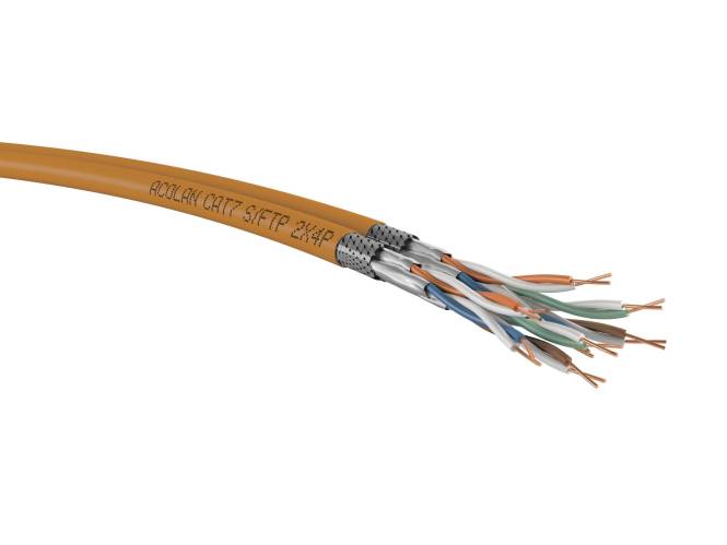 ACOME ACOLAN 1000 S/FTP Cat7 LSOH Orange Duplex 2x(4x2xAWG23/1) FRNC-C Tr500m Cca (Inhalt 500 und