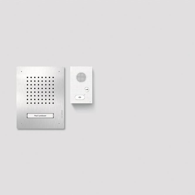 Siedle Audio-Set SET CLAB 850-1 E/W Classic Edelstahl/Weiß Install.Baumaterial Hauskomm/Batt/Sicher