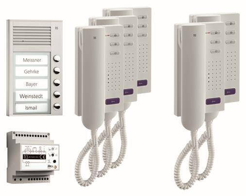 TCS pre:pack5 Gegensprechen PPA05-EN/02 Aufputz Install.Baumaterial Hauskomm/Batt/Sicher