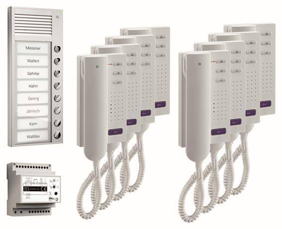 TCS pre:pack8 Gegensprechen PPA08-EN/02 Aufputz Install.Baumaterial Hauskomm/Batt/Sicher