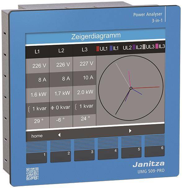 Janitza UMG UMG 509-PRO UH= 95-240V AC UH= 95-240VAC Multifunk. Industriematerial Energiemonitoring
