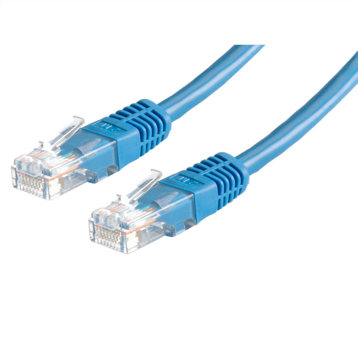 ROLINE Patchkabel Kat.5e (Class D) UTP, blau, 5 m Twisted Pair Kabel UTP