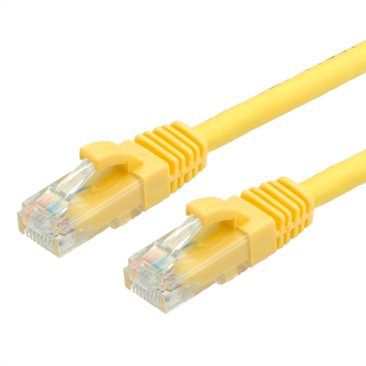 VALUE Patchkabel Cat.6 (Class E) UTP, LSOH, gelb, 3 m Twisted Pair Kabel U/UTP