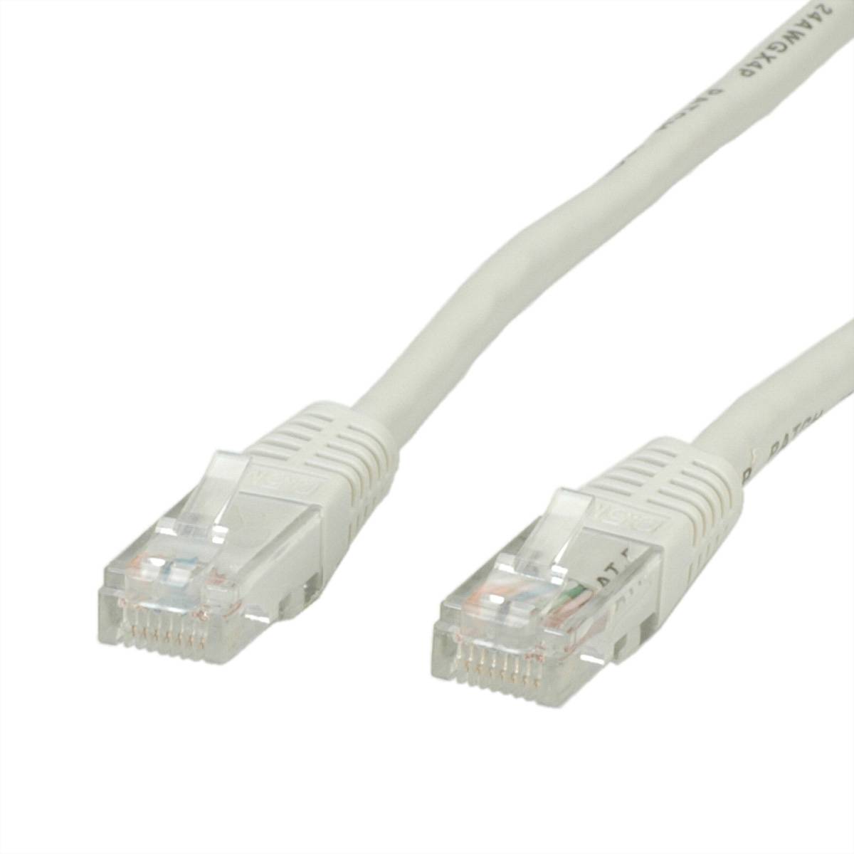 STANDARD UTP-Patchkabel konf. Cat.5e, beige, 10 m Twisted Pair Kabel U/UTP Patchkabel