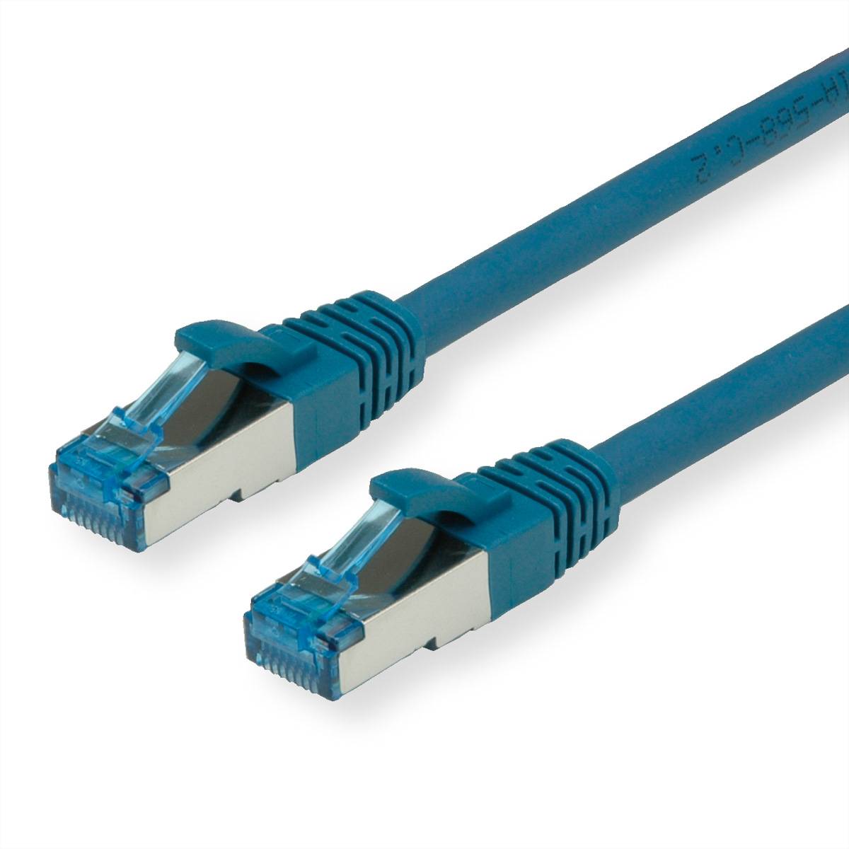 VALUE Patchkabel Kat.6A (Class EA) S/FTP (PiMF), LSOH, blau, 1,5 m Twisted Pair Kabel
