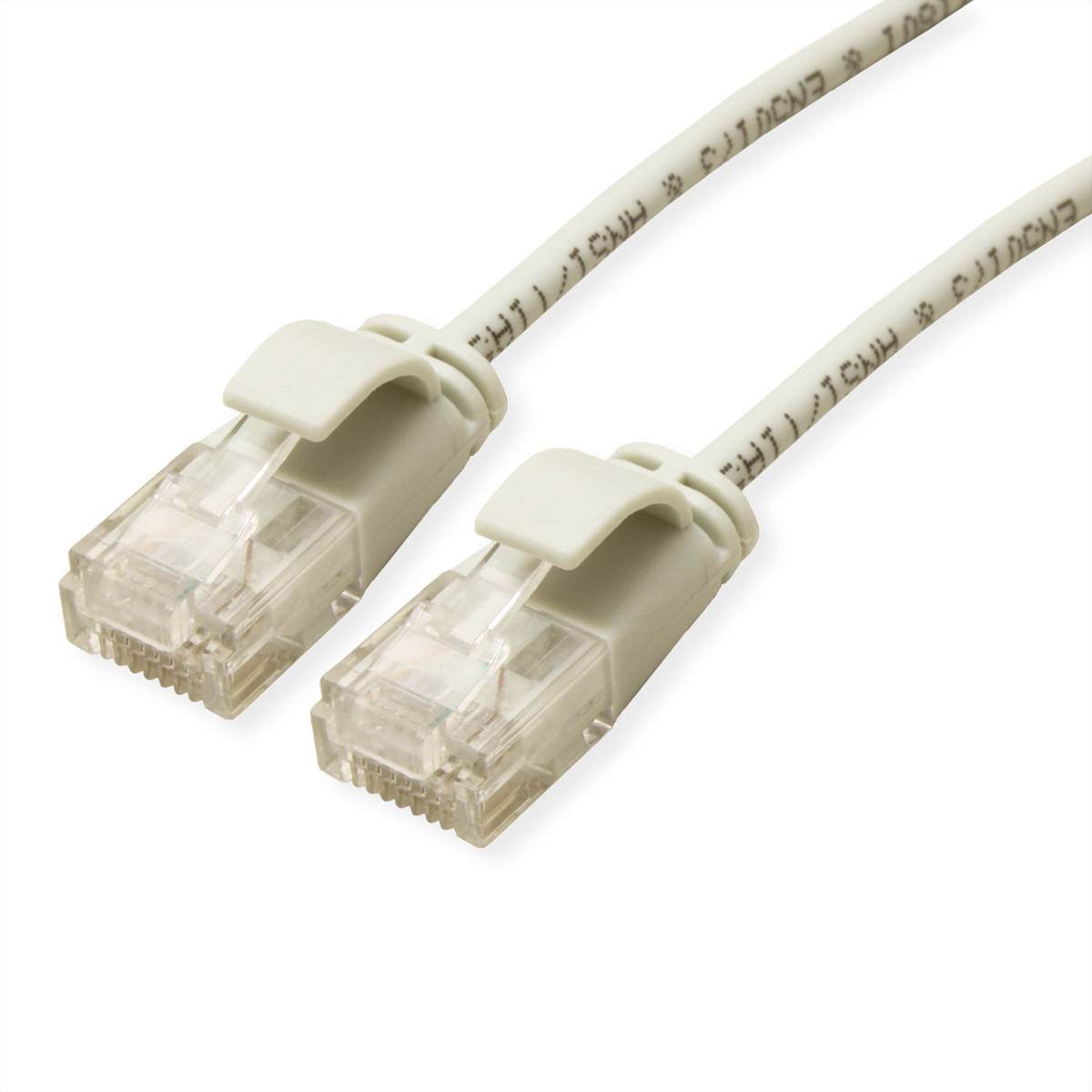 ROLINE UTP DataCenter Patchkabel Kat.6A (Class EA), LSOH, slim, grau, 3 m Twisted Pair Kabel UTP