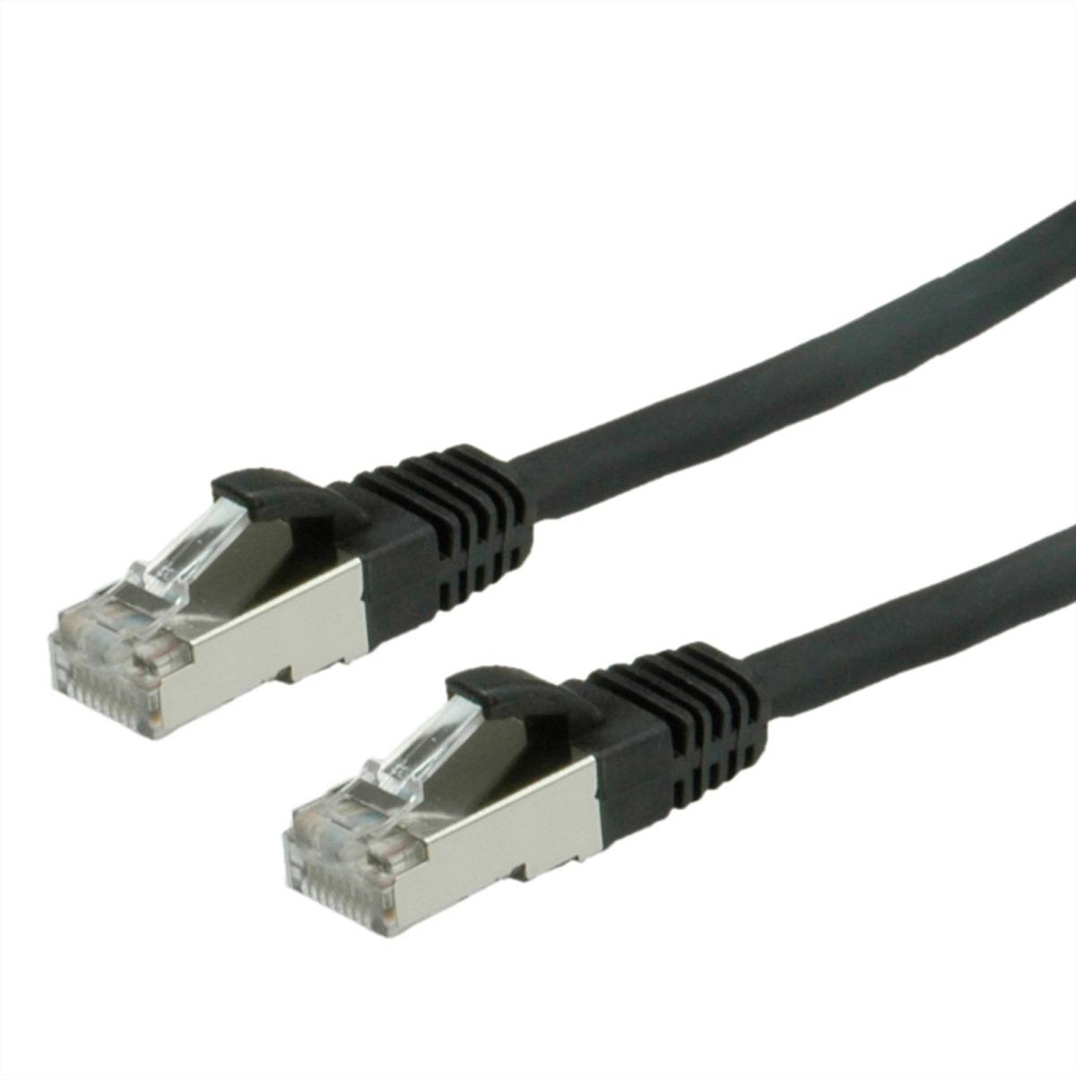 VALUE Patchkabel Cat.6 (Class E) S/FTP (PiMF), LSOH, schwarz, 5 m Twisted Pair Kabel (PiMF)
