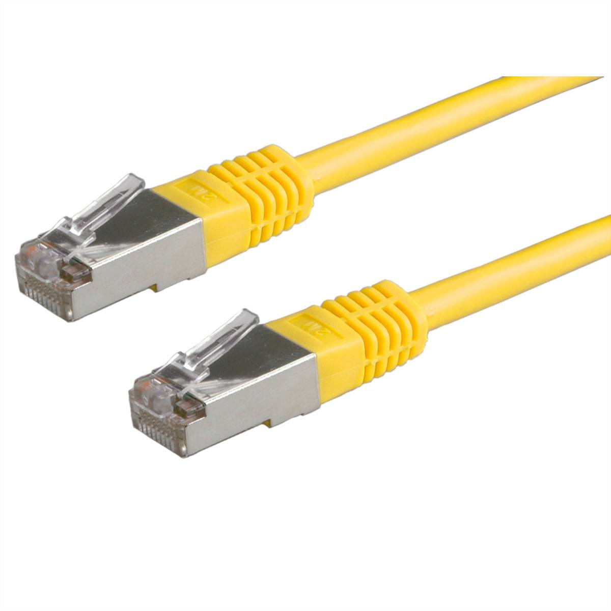 ROLINE Patchkabel Cat.5e (Class D) S/FTP, gelb, 5 m Twisted Pair Kabel SF/UTP