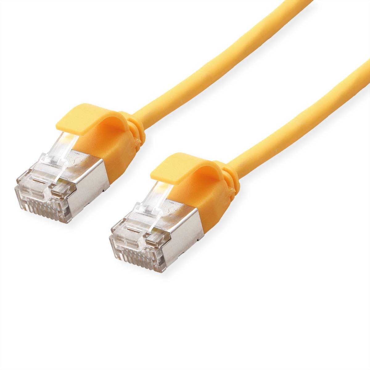 ROLINE U/FTP DataCenter Patchkabel Cat.6A (Class EA), LSOH, slim, gelb, 0,3 m Twisted Pair Kabel