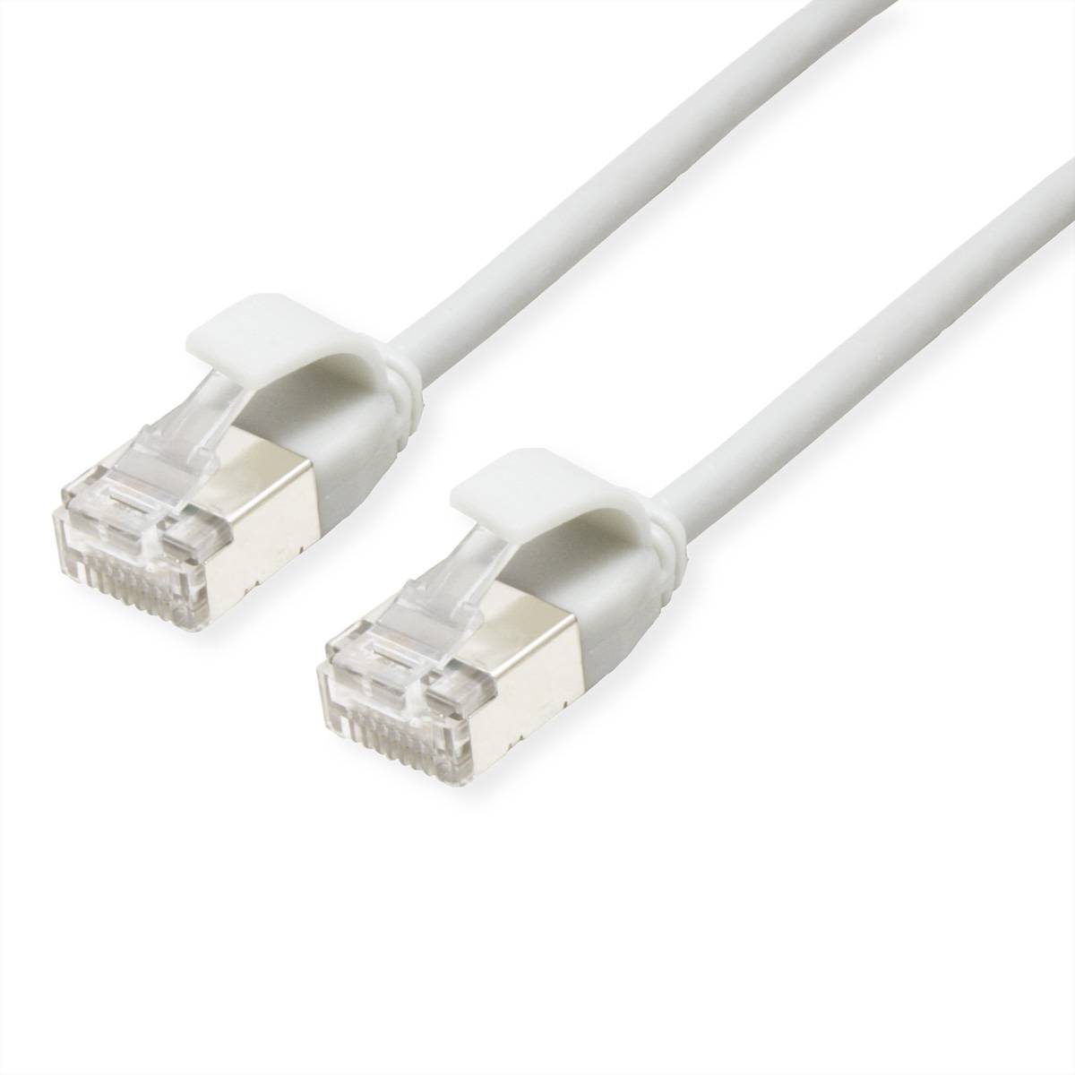 ROLINE U/FTP DataCenter Patchkabel Kat.6A (Class EA), LSOH, slim, weiß, 0,3 m Twisted Pair Kabel