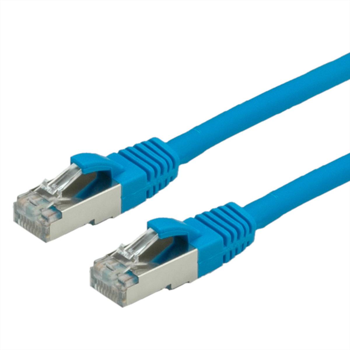 VALUE Patchkabel Kat.6 (Class E) S/FTP (PiMF), LSOH, blau, 5 m Twisted Pair Kabel