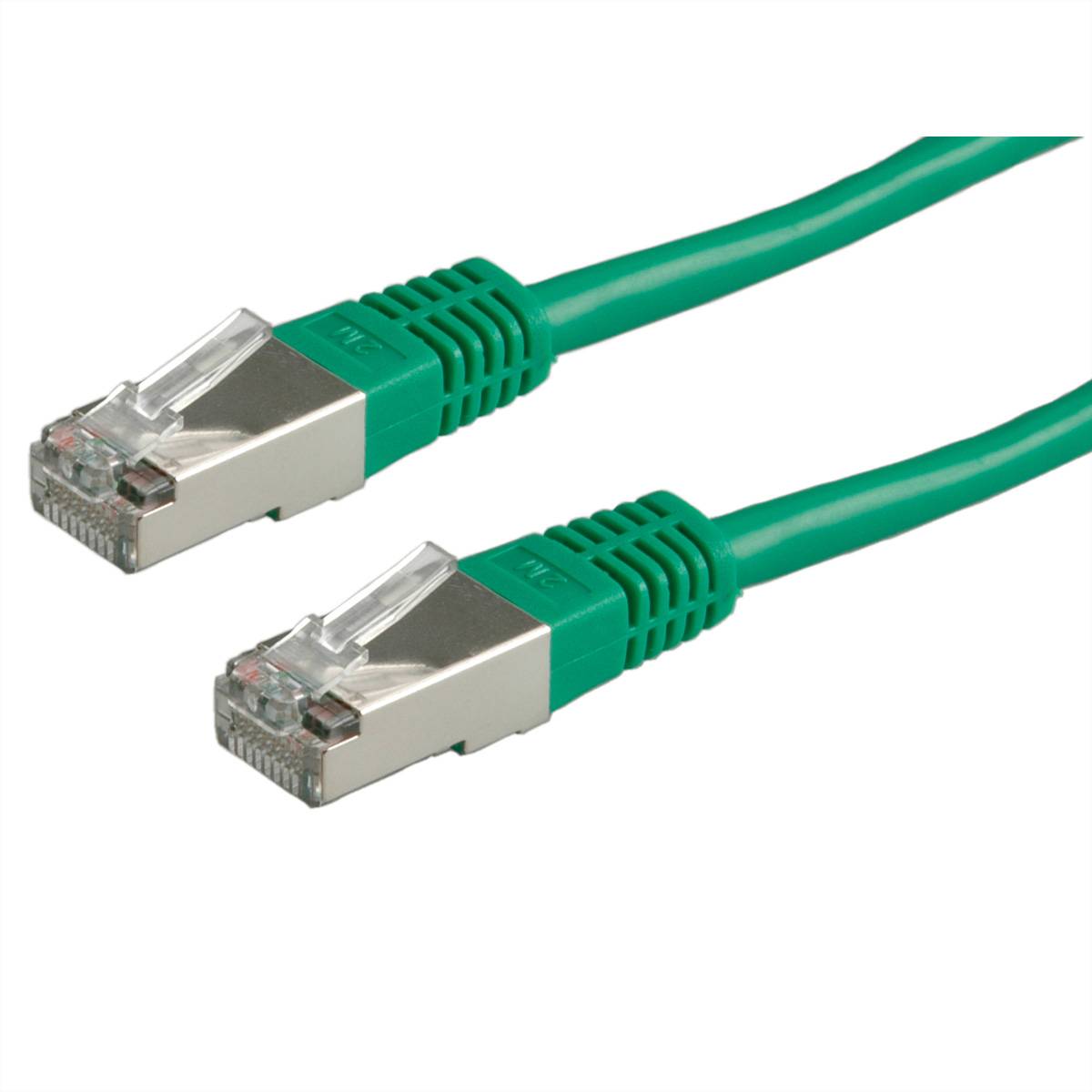 VALUE Patchkabel Cat.6 (Class E) S/FTP (PiMF), grün, 7 m Twisted Pair Kabel (PiMF)