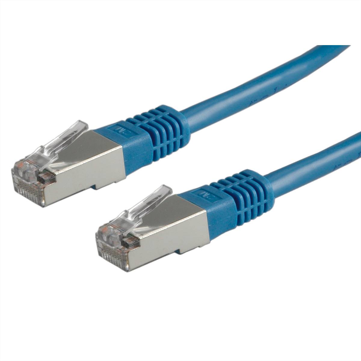 VALUE Patchkabel Kat.6 (Class E) S/FTP (PiMF), blau, 1,5 m Twisted Pair Kabel S/FTP-PiMF-Patchkabel