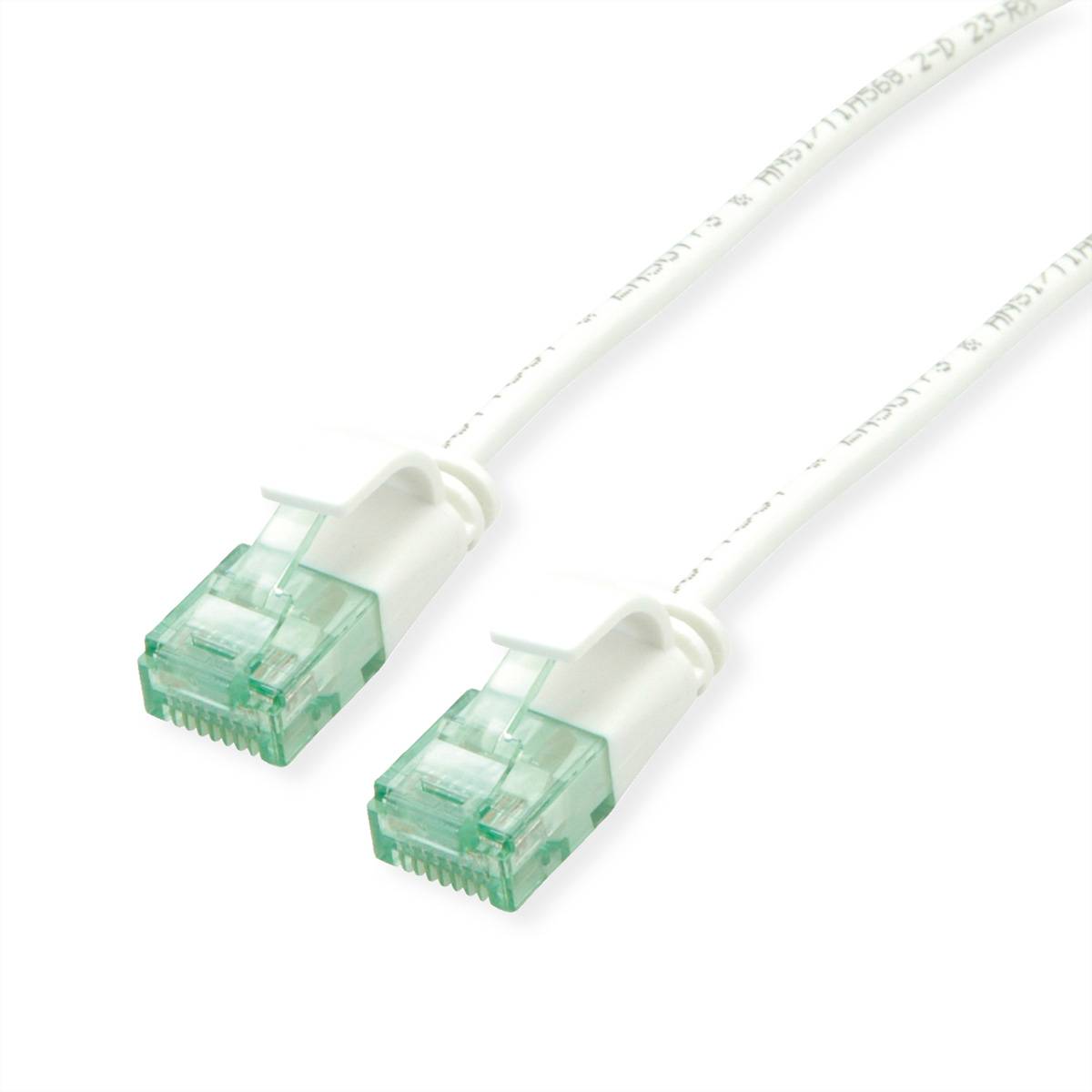 ROLINE RM UTP DataCenter Patchkabel Cat.6A (Class EA), slim, weiß, 5 m Twisted Pair Kabel U/UTP