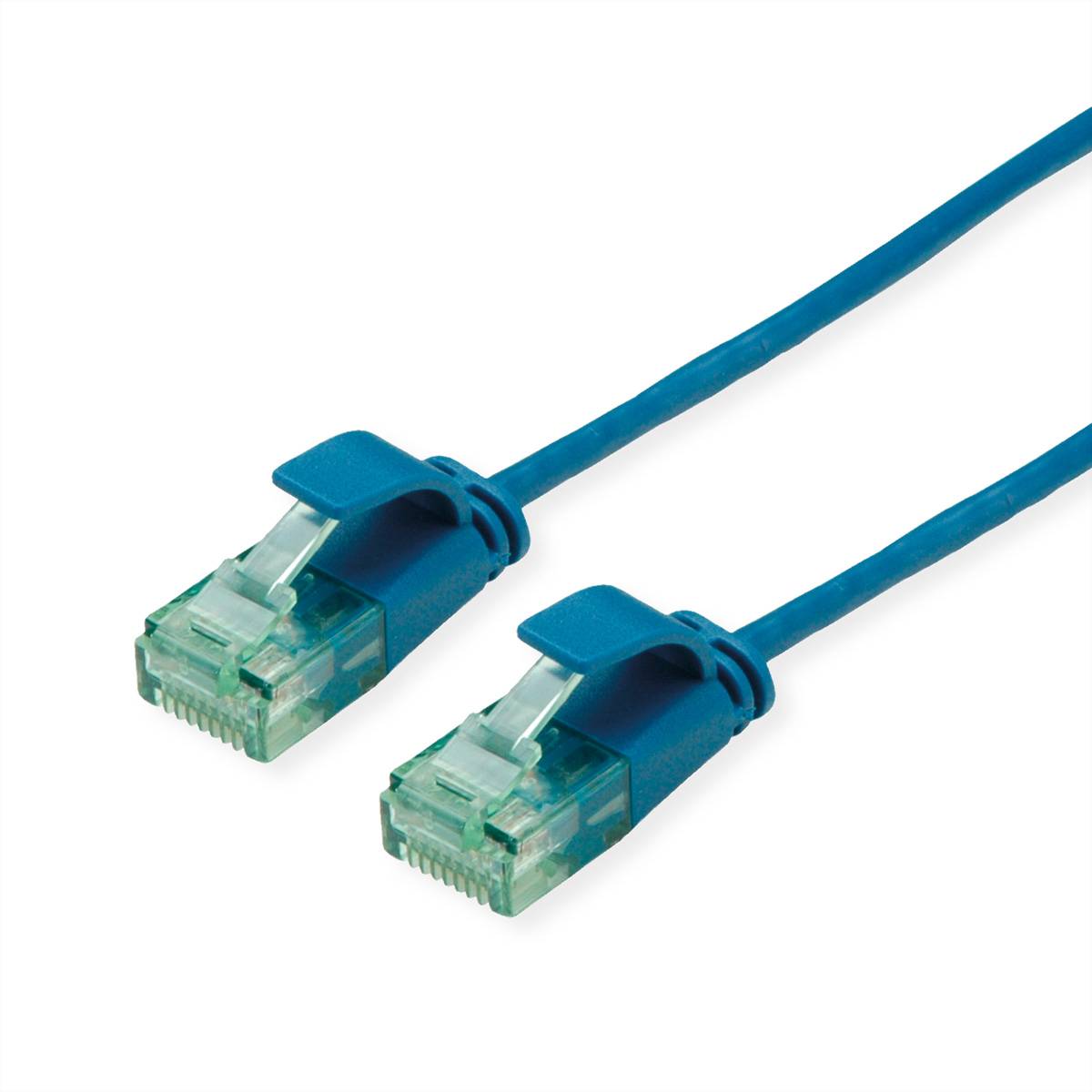 ROLINE RM UTP DataCenter Patchkabel Cat.6A (Class EA), slim, blau, 1,5 m Twisted Pair Kabel U/UTP