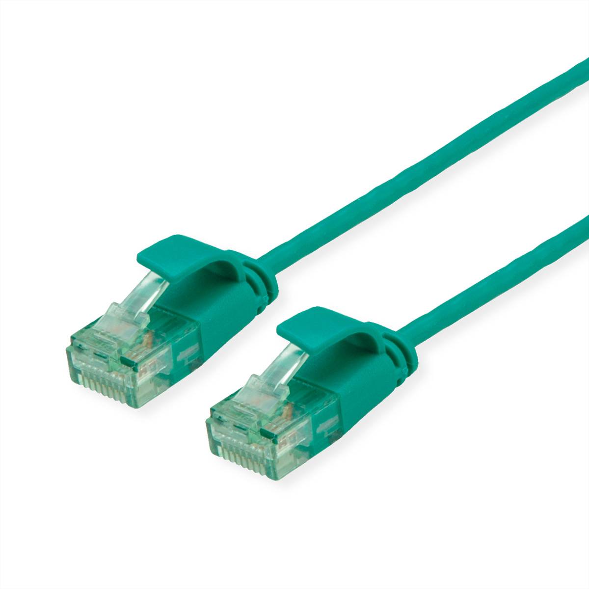 ROLINE RM UTP DataCenter Patchkabel Cat.6A (Class EA), slim, grün, 5 m Twisted Pair Kabel U/UTP