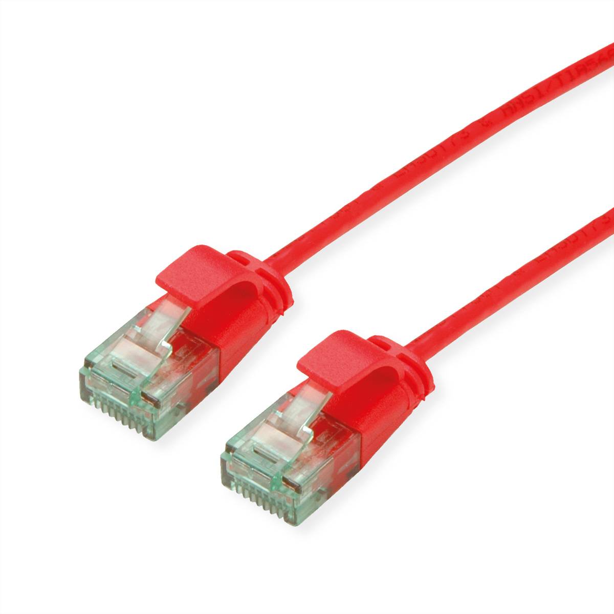 ROLINE RM UTP DataCenter Patchkabel Cat.6A (Class EA), slim, rot, 0,15 m Twisted Pair Kabel U/UTP