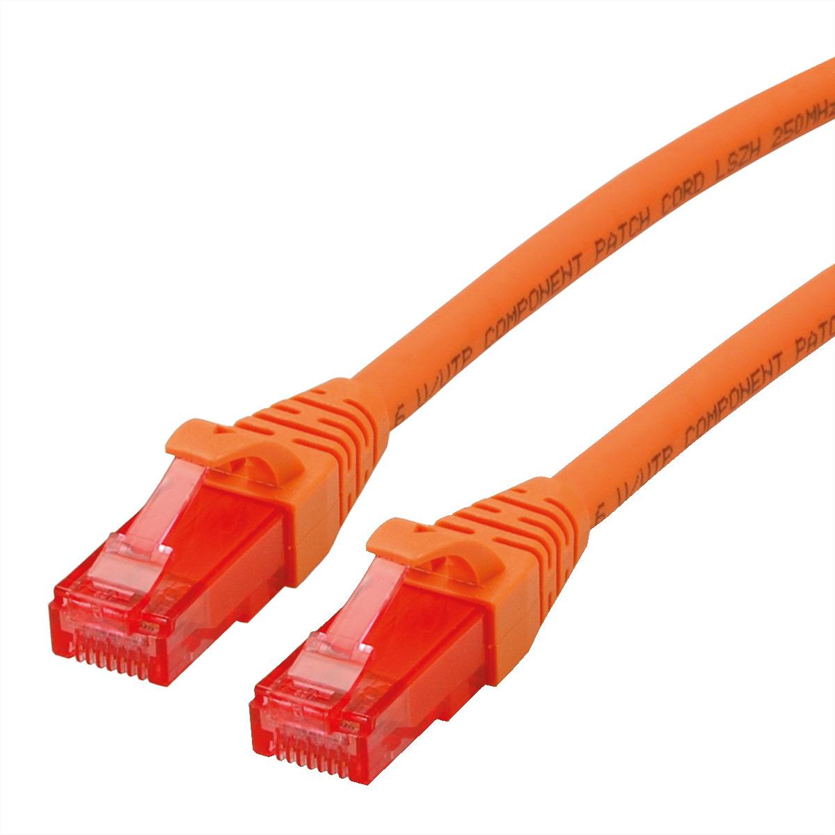 ROLINE Patchkabel Cat.6 UTP, Component Level, LSOH, orange, 2 m Twisted Pair Kabel U/UTP