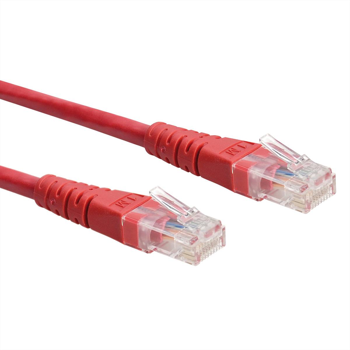 ROLINE Patchkabel Cat.6 (Class E) UTP, rot, 1,5 m Twisted Pair Kabel U/UTP