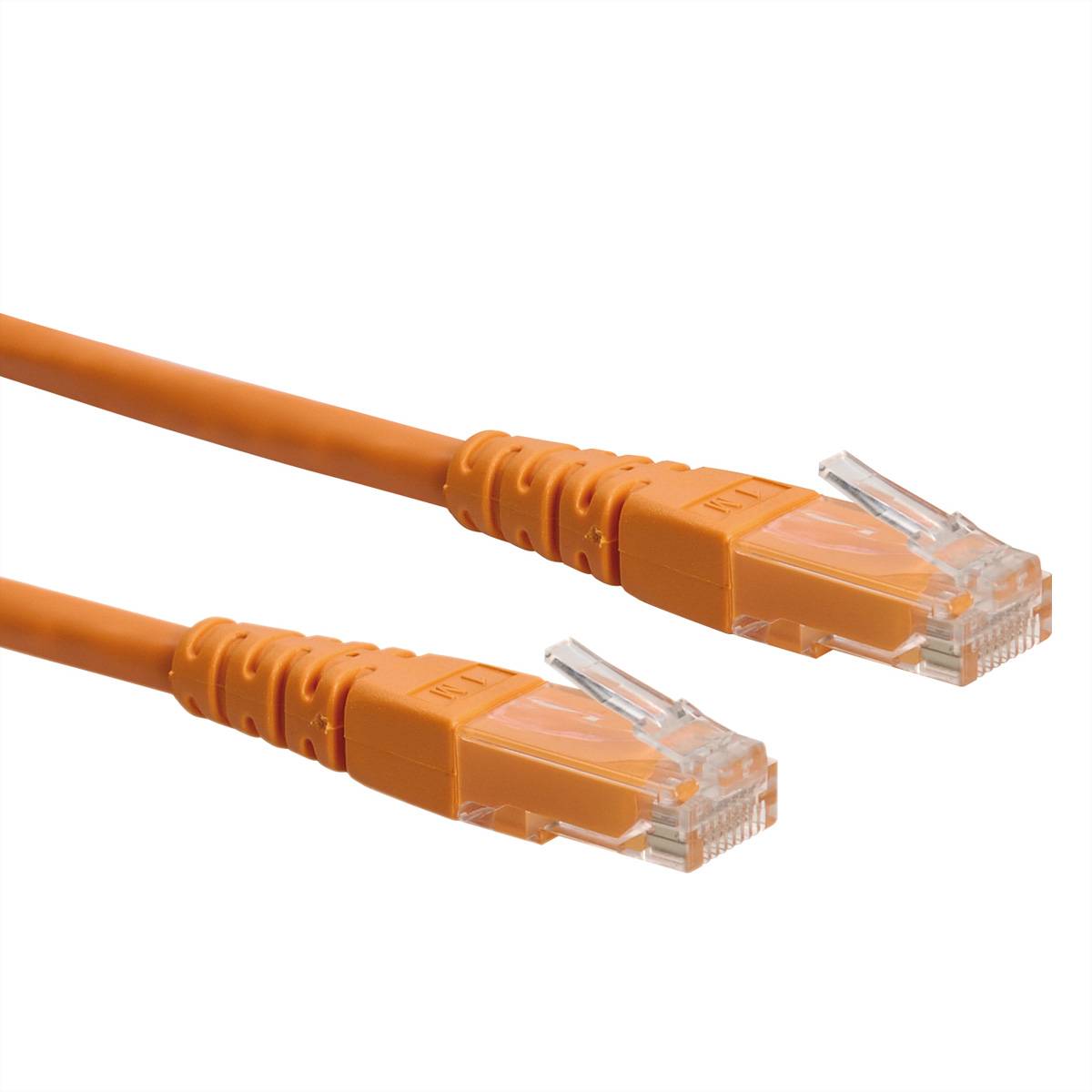 ROLINE Patchkabel Cat.6 (Class E) UTP, orange, 3 m Twisted Pair Kabel U/UTP