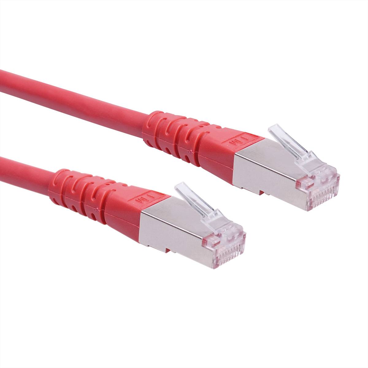 ROLINE Patchkabel Kat.6 (Class E) S/FTP (PiMF), rot, 7 m Twisted Pair Kabel