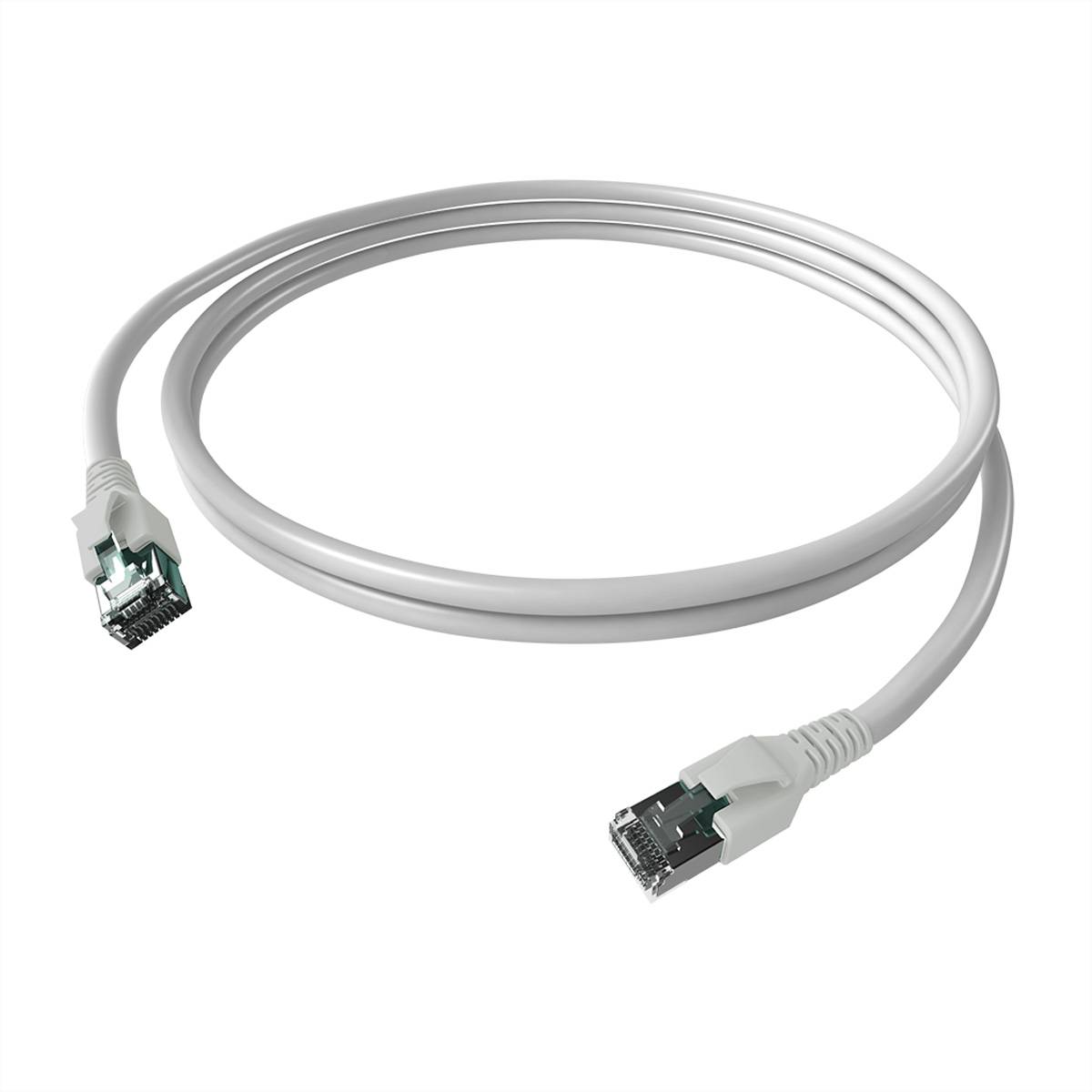 EasyLan FlexBoot Patchkabel Cat.6A, S/FTP, weiß, 10 m Twisted Pair Kabel S/FTP (PiMF)