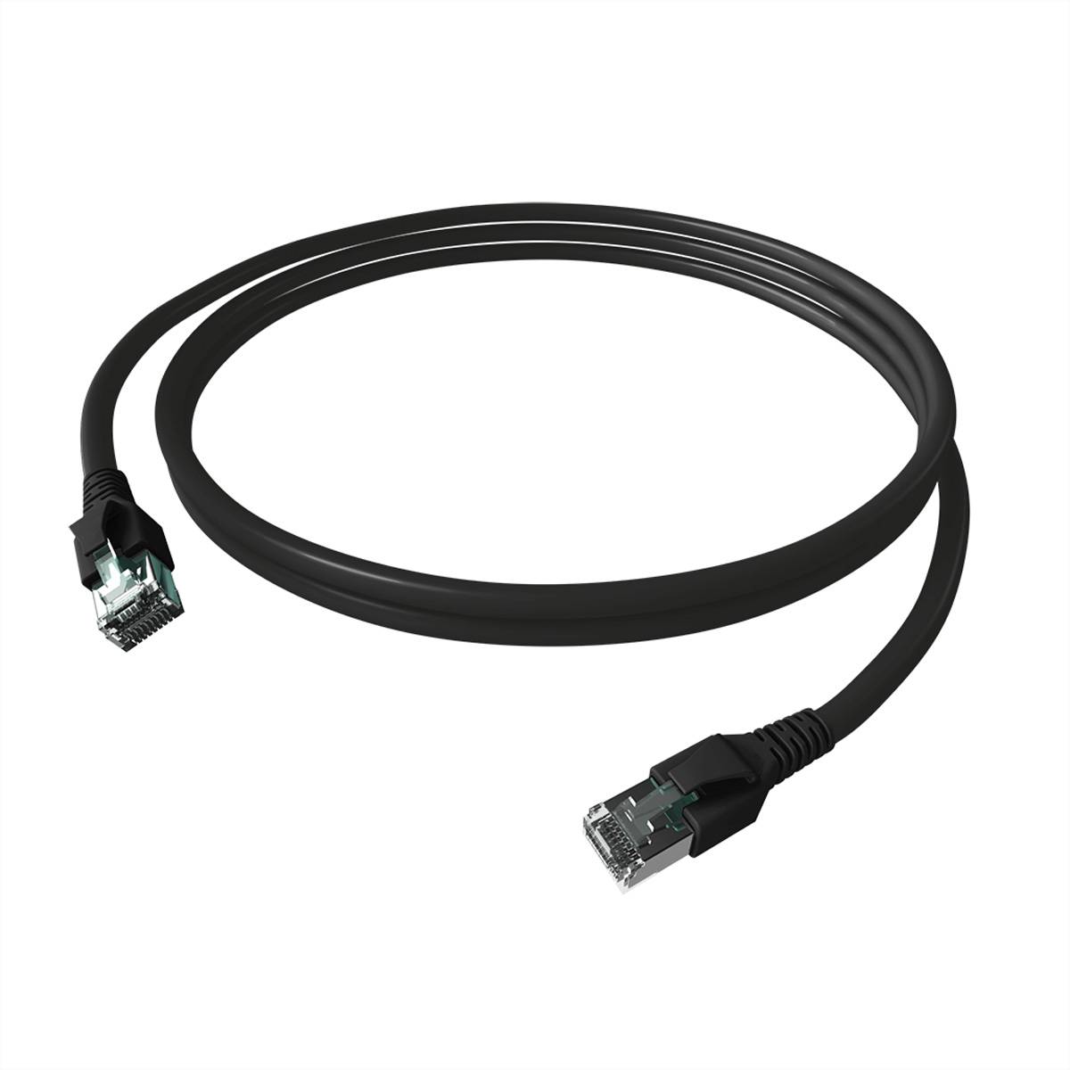 EasyLan FlexBoot Patchkabel Cat.6A, S/FTP, schwarz, 7,5 m Twisted Pair Kabel S/FTP (PiMF)