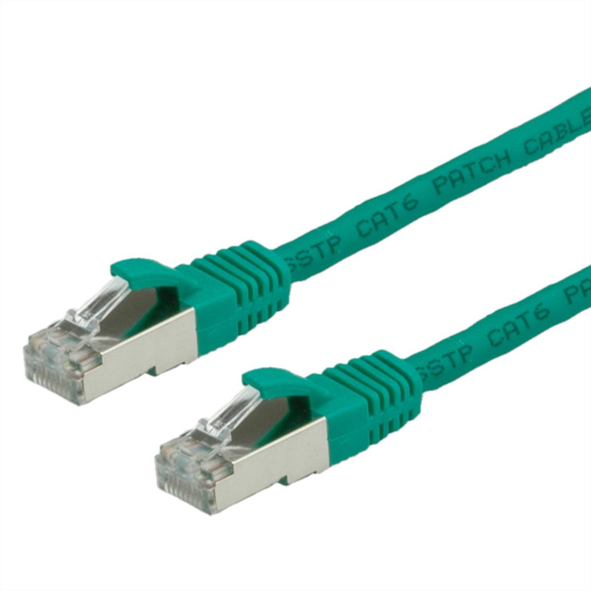 VALUE Patchkabel Kat.6 (Class E) S/FTP (PiMF), LSOH, grün, 3 m Twisted Pair Kabel