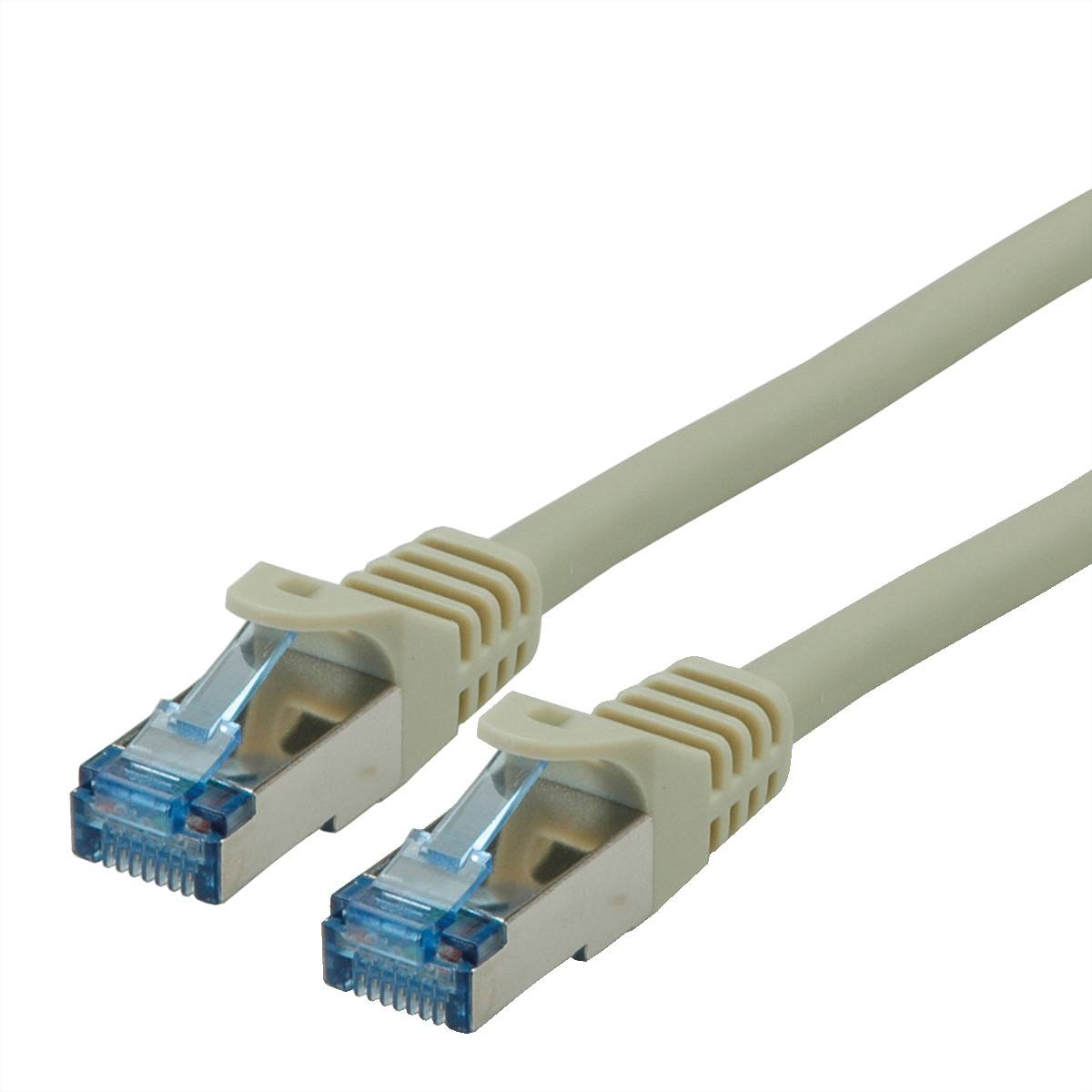 ROLINE Patchkabel Kat.6A S/FTP (PiMF), Component Level, LSOH, grau, 2 m Twisted Pair Kabel