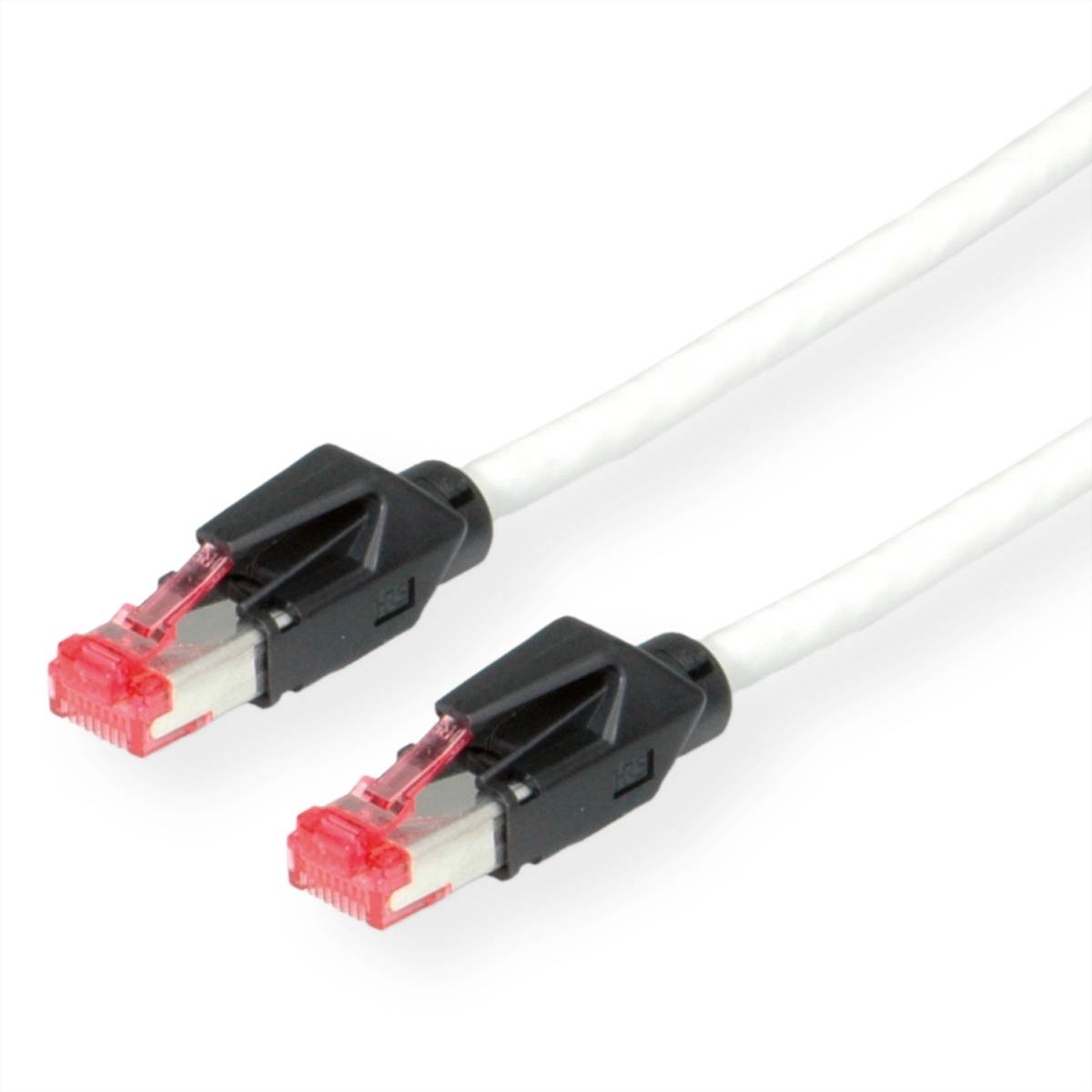 DÄTWYLER Patchkabel Kat.6 (Class E) S/FTP, CU 7702 flex LSOH, Hirose TM21, grau, 2 m Twisted Pair