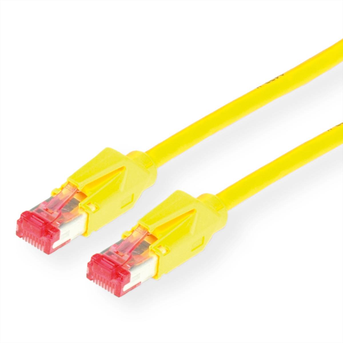 DRAKA Patchkabel Cat.6 (Class E) HP-FTP, UC400, LSOH, gelb, 0,5 m Twisted Pair Kabel S/FTP (PiMF)