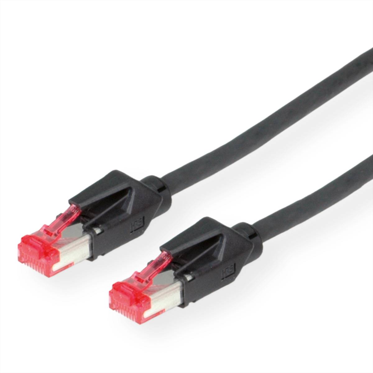 DRAKA Patchkabel Kat.6 (Class E) S/FTP, UC900 TM21, LSOH, schwarz, 1 m Twisted Pair Kabel