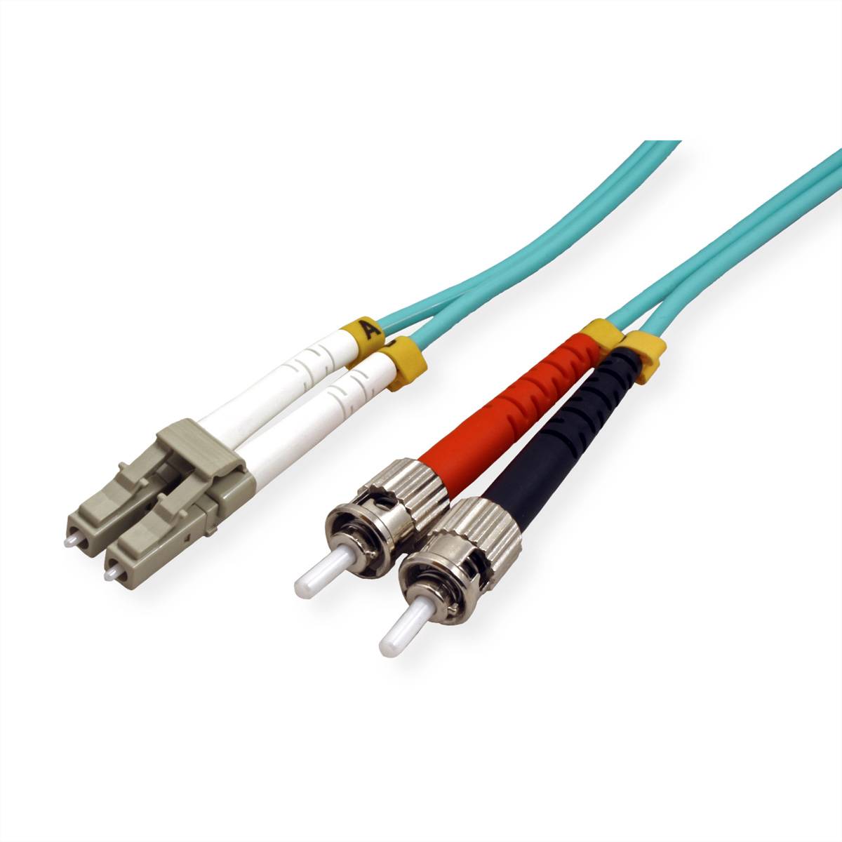 VALUE LWL-Kabel 50/125µm OM3, LC/ST, türkis, 5 m Fiber Optic Kabel LWL-Patchkabel OM3