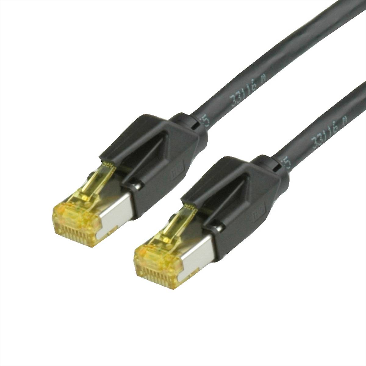 DRAKA Patchkabel Kat.6A (Class EA) S/FTP, UC900 TM31, LSOH, schwarz, 0,5 m Twisted Pair Kabel