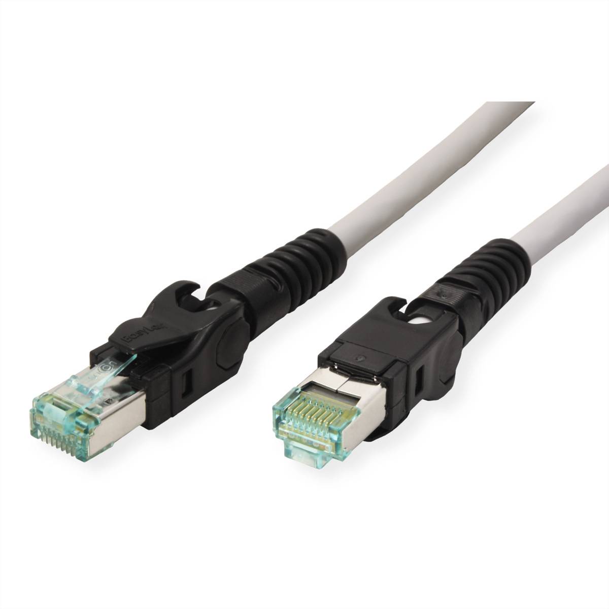 EasyLan VarioBoot Patchkabel Kat.6A, S/FTP, grau, 7,5 m Twisted Pair Kabel S/FTP-PiMF-Patchkabel