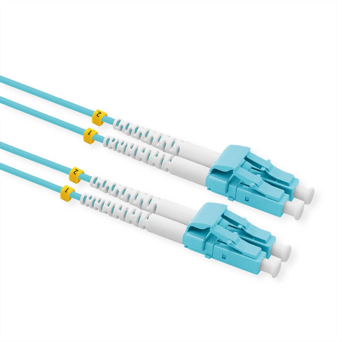 VALUE LWL-Kabel 50/125µm OM3, LC/LC, Low-Loss-Stecker, türkis, 10 m Fiber Optic Kabel OM3