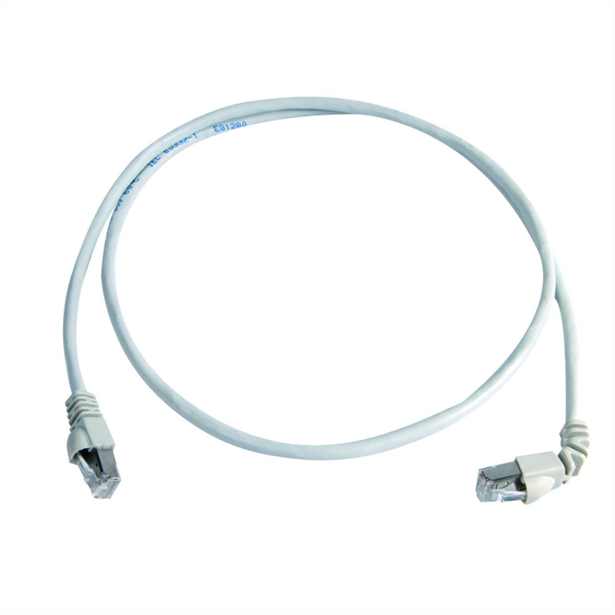 TELEGÄRTNER Patchkabel S/FTP Cat.6A (ISO/IEC), MP8 FS500, LSZH, 1x90°, 1:1, weiß, 2 m Twisted