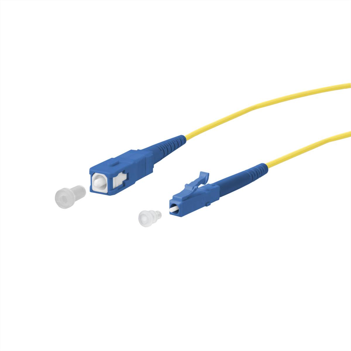METZ CONNECT OpDAT Patchkabel, SC-S/LC-S OS2, 2 m Fiber Optic Kabel LWL-Patchkabel OS2