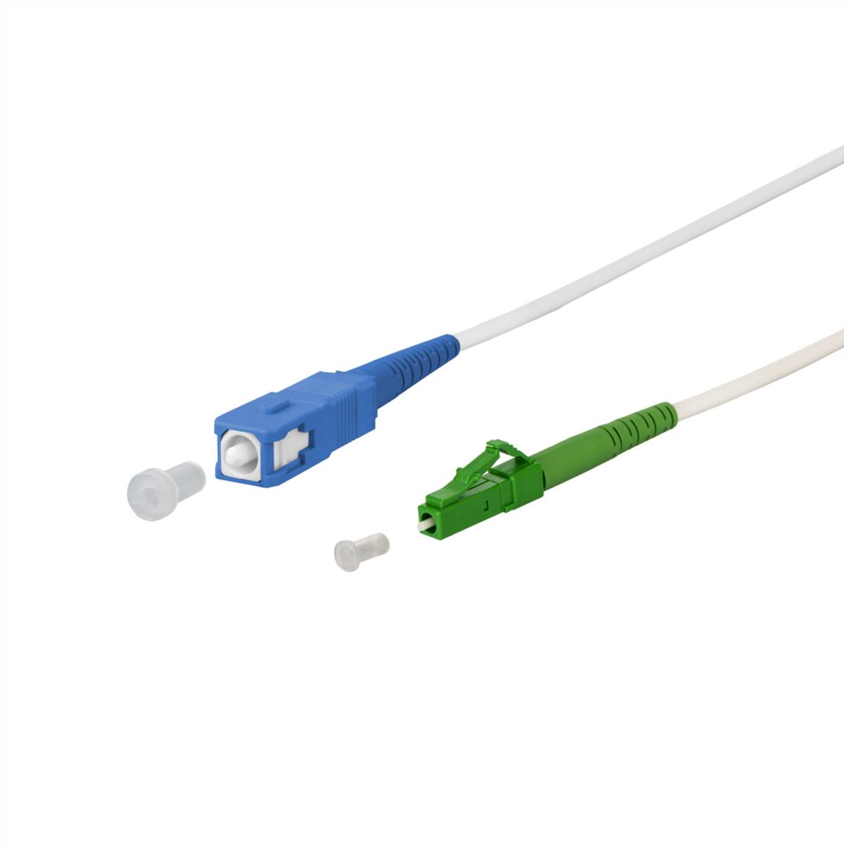 METZ CONNECT OpDAT Patchkabel, SC-S/LC-S APC OS2, 3 m Fiber Optic Kabel LWL-Patchkabel OS2